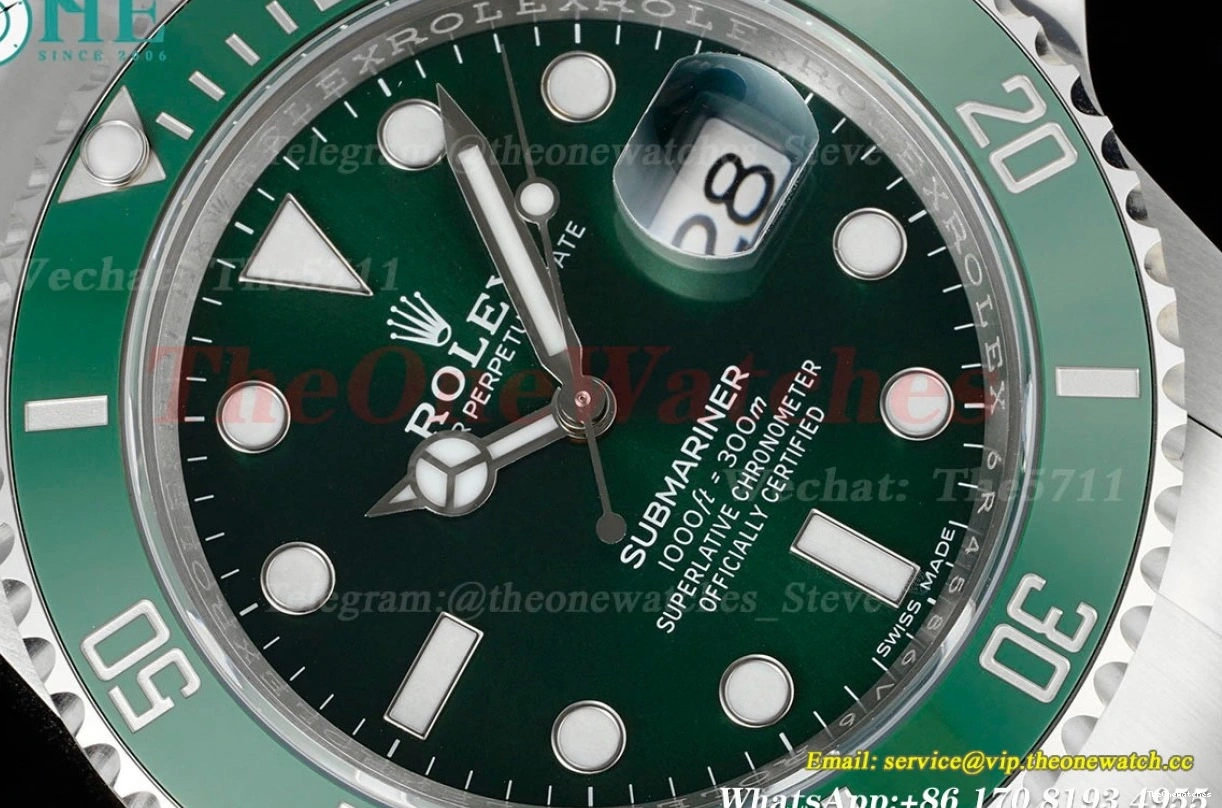 VS3135 SS 116610LV Hulk 40mm Green Submariner Dial ARF SS 0407